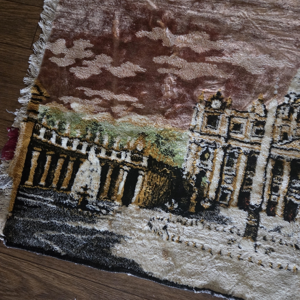 Vintage St. Peter’s Basilica Vatican Tapestry Wall Hanging Rug Rome Souvenir - Picture 6 of 11